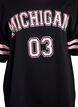 Sporty oversize college t-shirt, Sort, Packshot image number 2