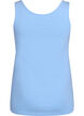 Ensfarvet basis top i bomuld, Bl&aring;, Packshot image number 1
