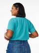 Ensfarvet basis t-shirt i bomuld, Bl&aring;, Model image number 2