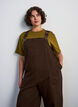 Overalls med balloneffekt og justerbare seler, Brun, Model image number 2