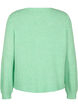 Strikcardigan med uld og knapper, Light G. Green Mel., Packshot image number 1