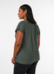 Ensfarvet tr&aelig;nings t-shirt, Gr&oslash;n, Model image number 2