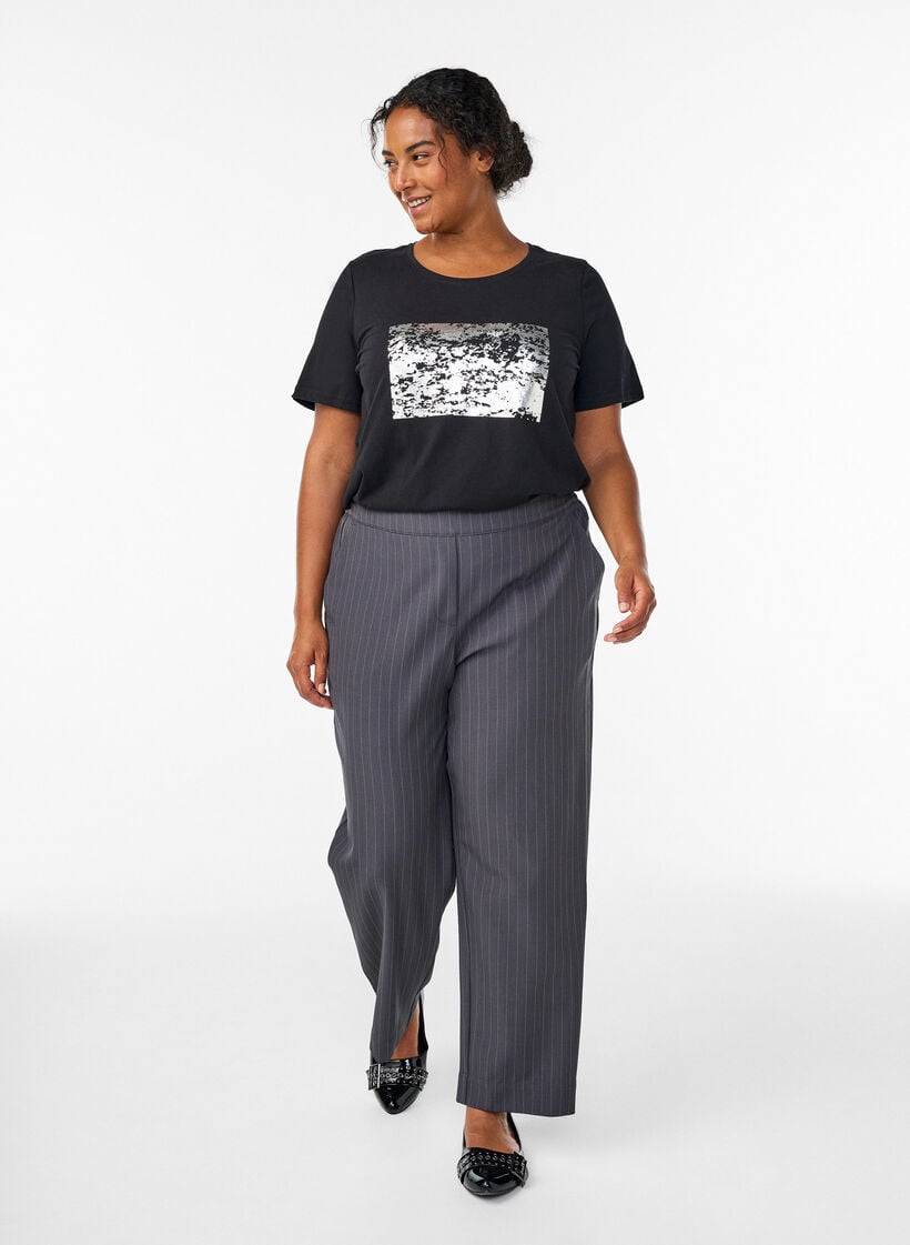 FLASH - T-shirt med motiv, Sort, Model image number 1