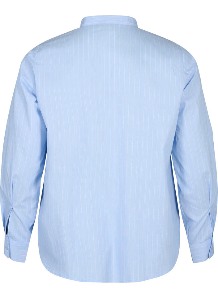 FLASH - Nålestribet skjorte, Light Blue Stripe, Packshot image number 1