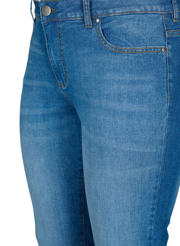 Emily jeans med normal talje og slim fit, Blue denim, Packshot image number 2
