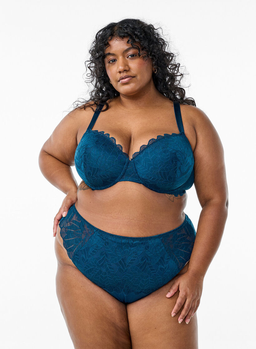 Blonde g-streng trusse, Blå, Model image number 0