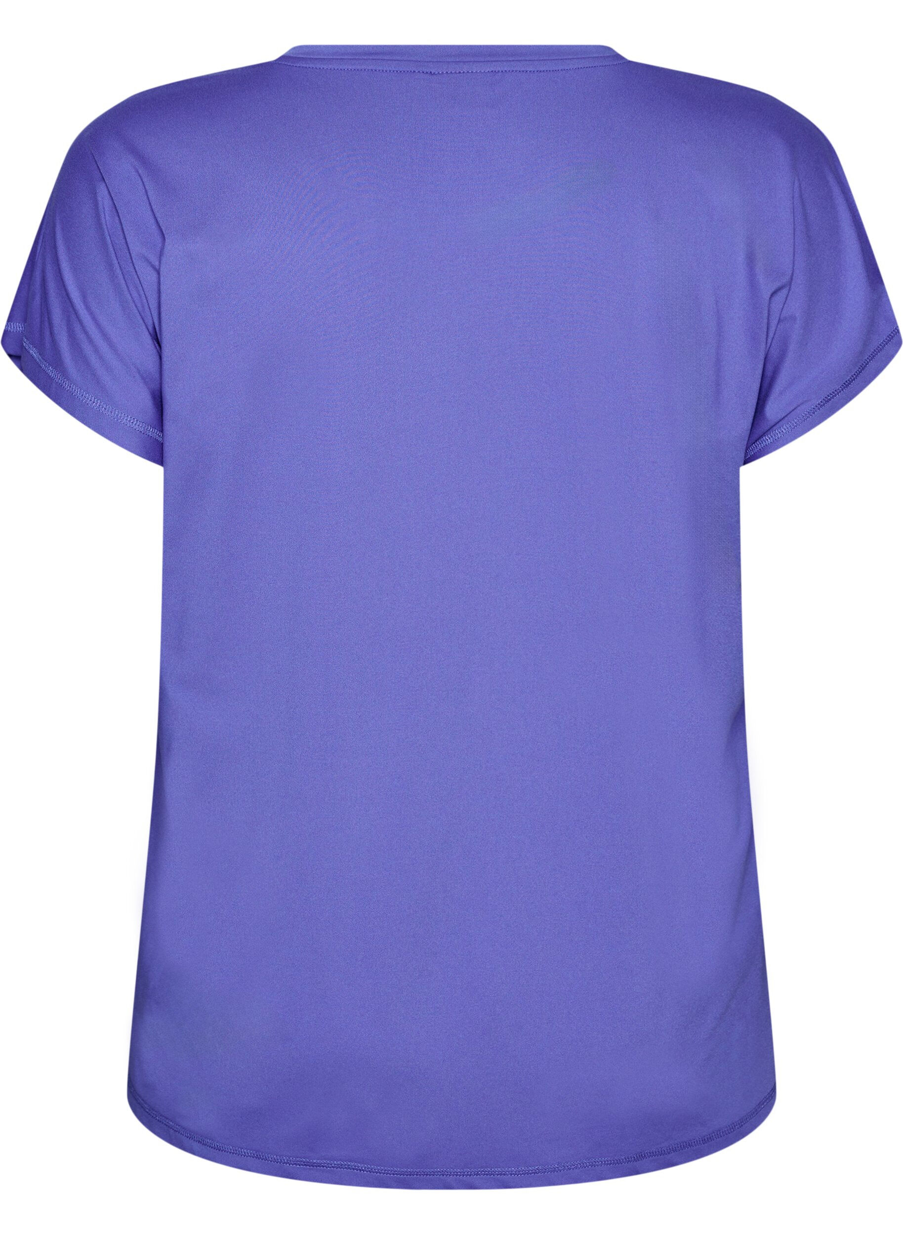 ZizziEnsfarvet tr&aelig;nings t-shirt, Bl&aring;, Packshot image number 1