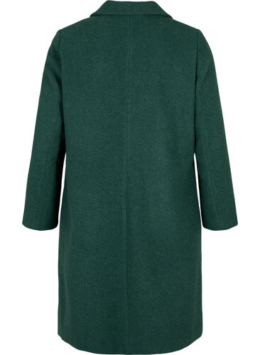 Frakke med knapper og lommer, Trekking Green Mel, Packshot image number 1