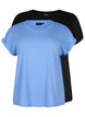 2-pak kort&aelig;rmet t-shirts, Bl&aring;, Packshot image number 0