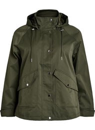 Kort for&aring;rsjakke med aftagelig h&aelig;tte, Gr&oslash;n