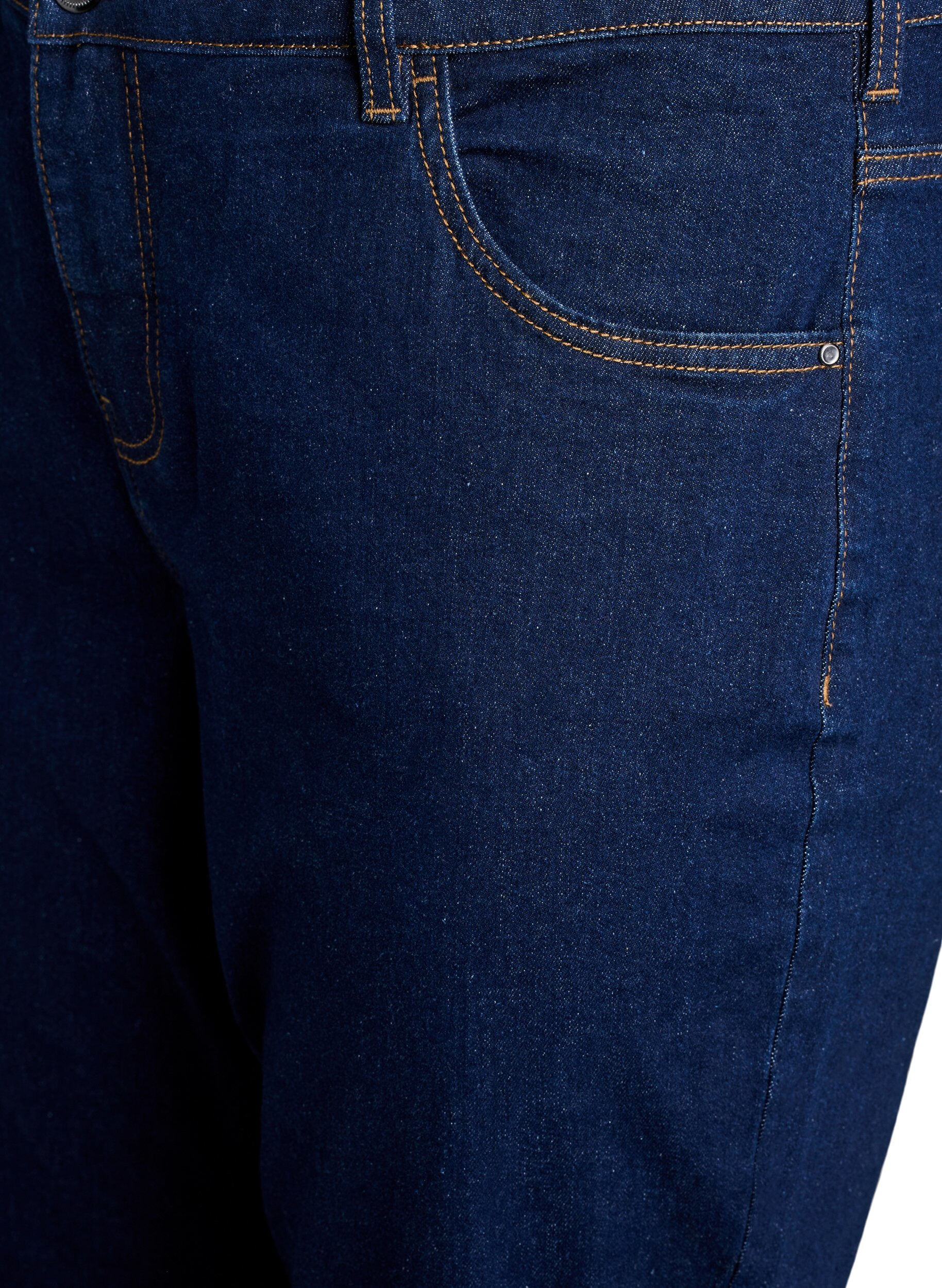 ZizziCropped Vera jeans med straight fit, Bl&aring;, Packshot image number 2