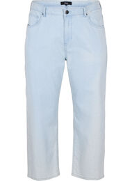 Straight fit Vera jeans med ankellængde og striber, Light Blue Stripe