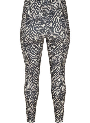 Lange leggings med zebra print, Black Zebra AOP, Packshot image number 1