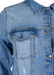 Kort denimjakke i bomuld, Light blue denim, Packshot image number 2