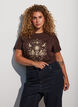 T-shirt i bomuld med frontmotiv, Brun, Model image number 0