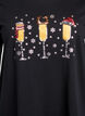 Jule t-shirt i &oslash;kologisk bomuld, Sort, Packshot image number 2