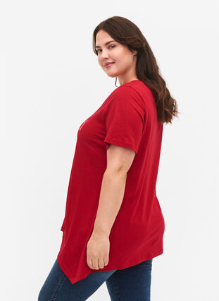 Bomulds t-shirt med korte ærmer, Barbados Cherry BLES, Model image number 1