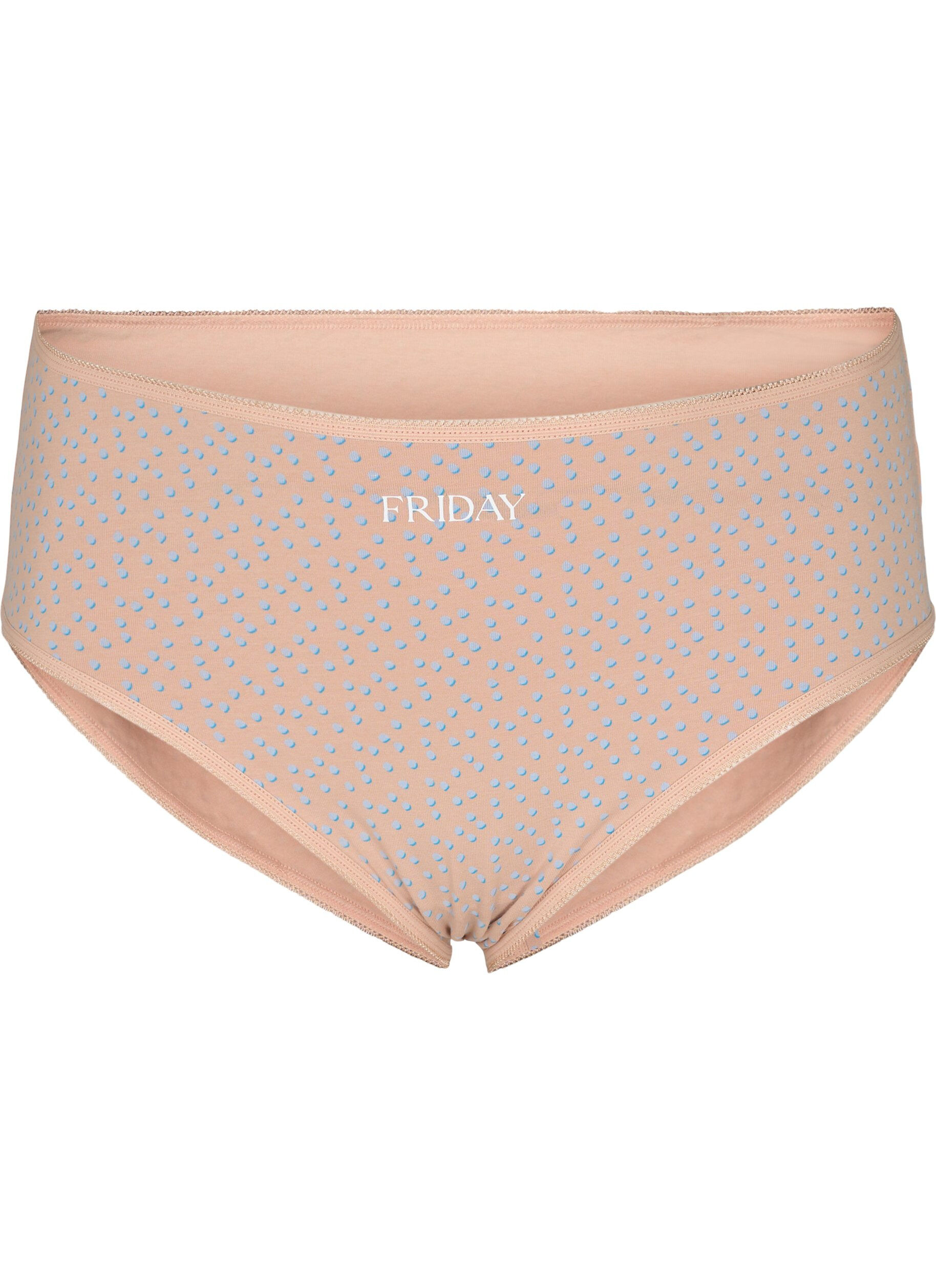 Zizzi 7-pak trusse med regul&aelig;r talje, Blue Multi Pack , Packshot image number 3