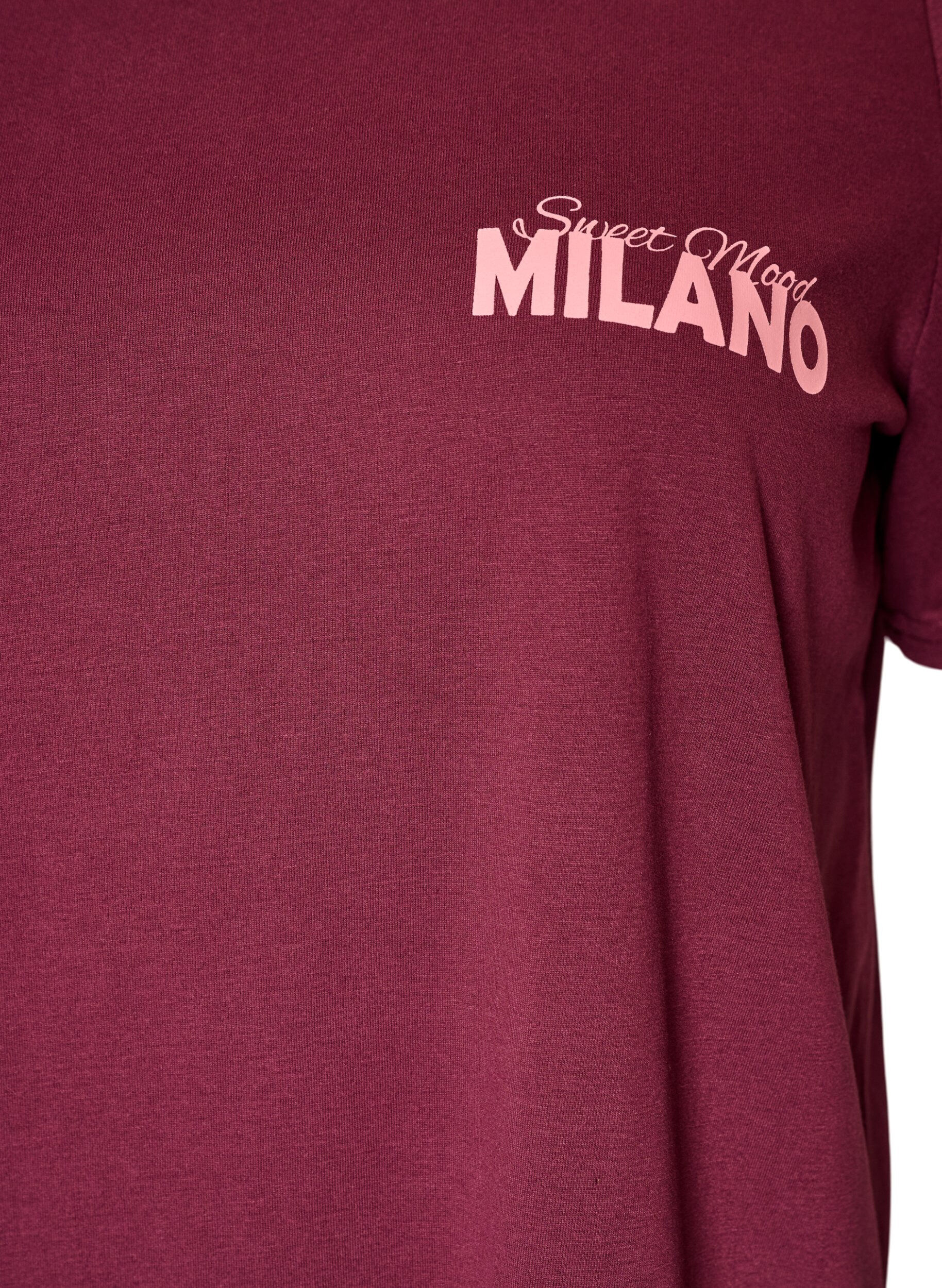 ZizziT-shirt med motiv, R&oslash;d, Packshot image number 2