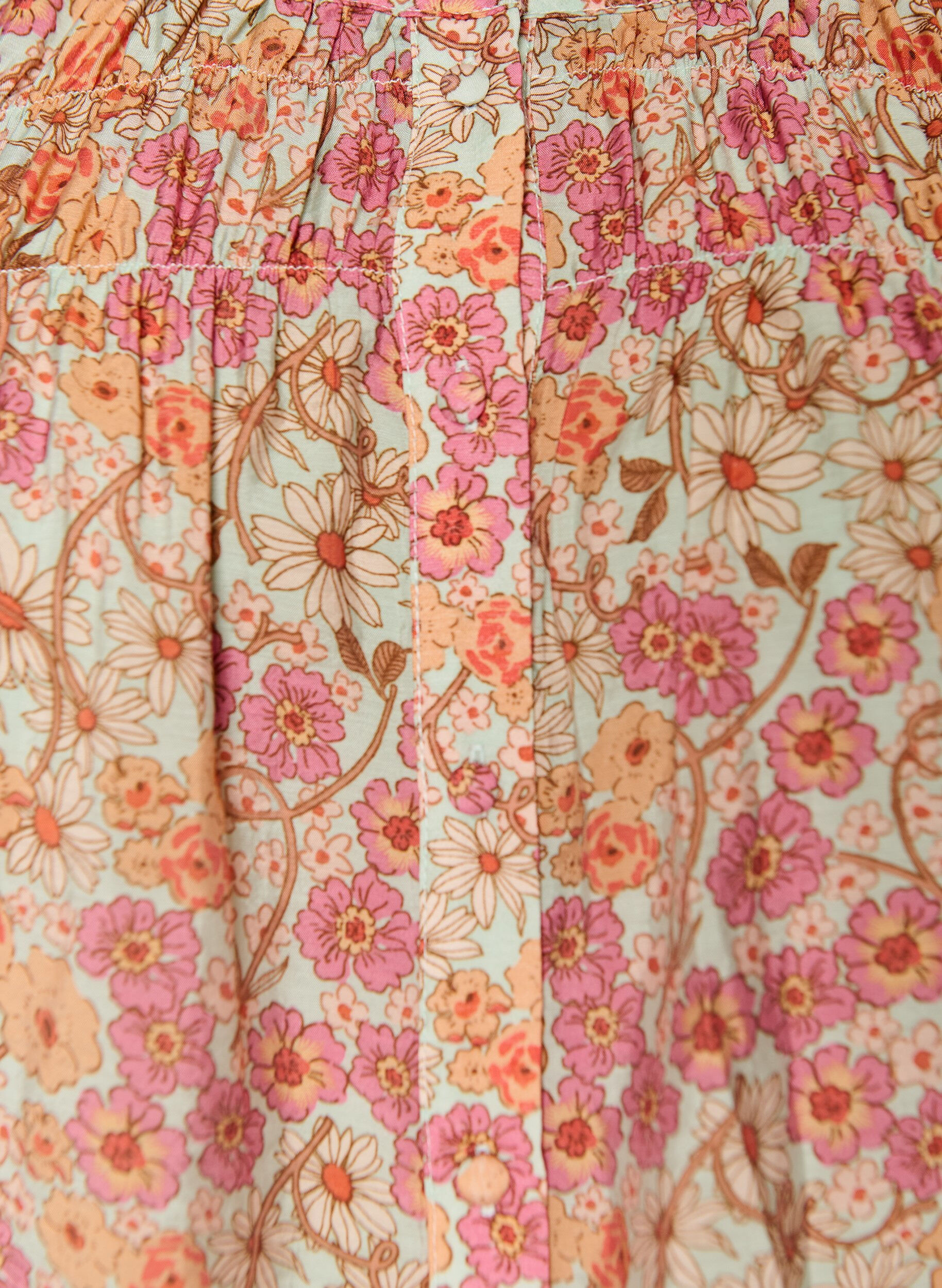 ZizziSkjortebluse i viskose med blomsterprint, Orange, Packshot image number 2