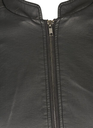 Imiteret læderjakke, Black, Packshot image number 2