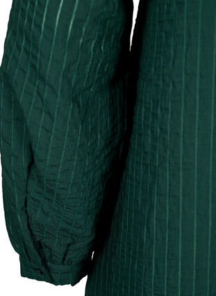 Lang viskose skjorte med stribet mønster, Scarab, Packshot image number 3