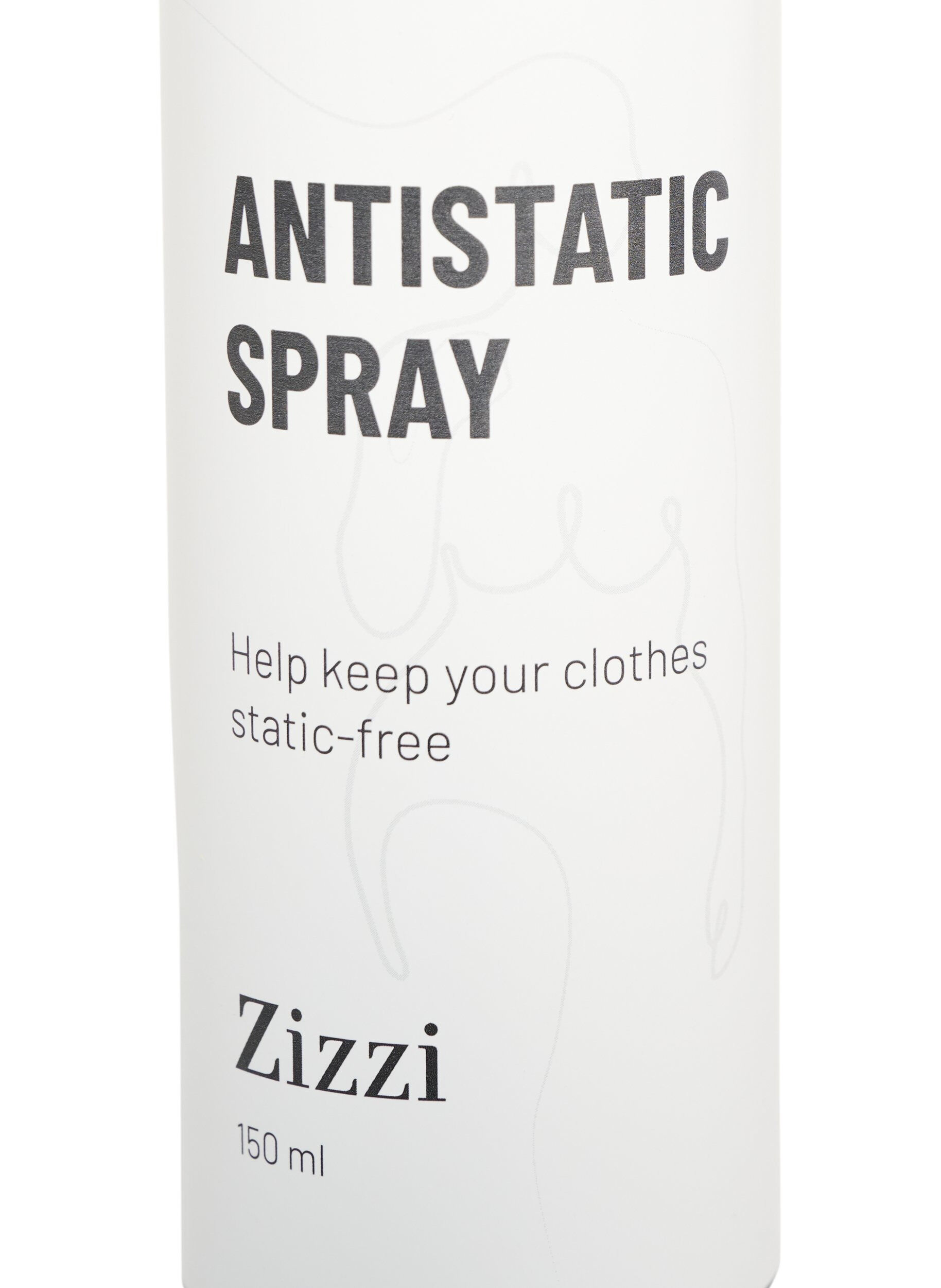 ZizziAntistatisk spray til t&oslash;j, Sort, Packshot image number 1
