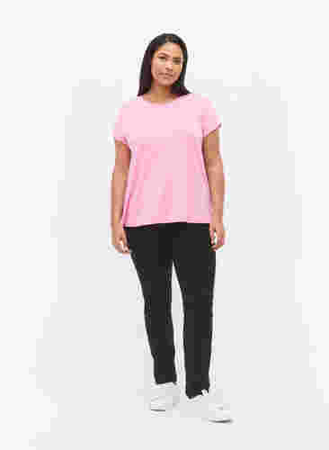 Kortærmet t-shirt i bomuldsblanding, Rosebloom, Model image number 2