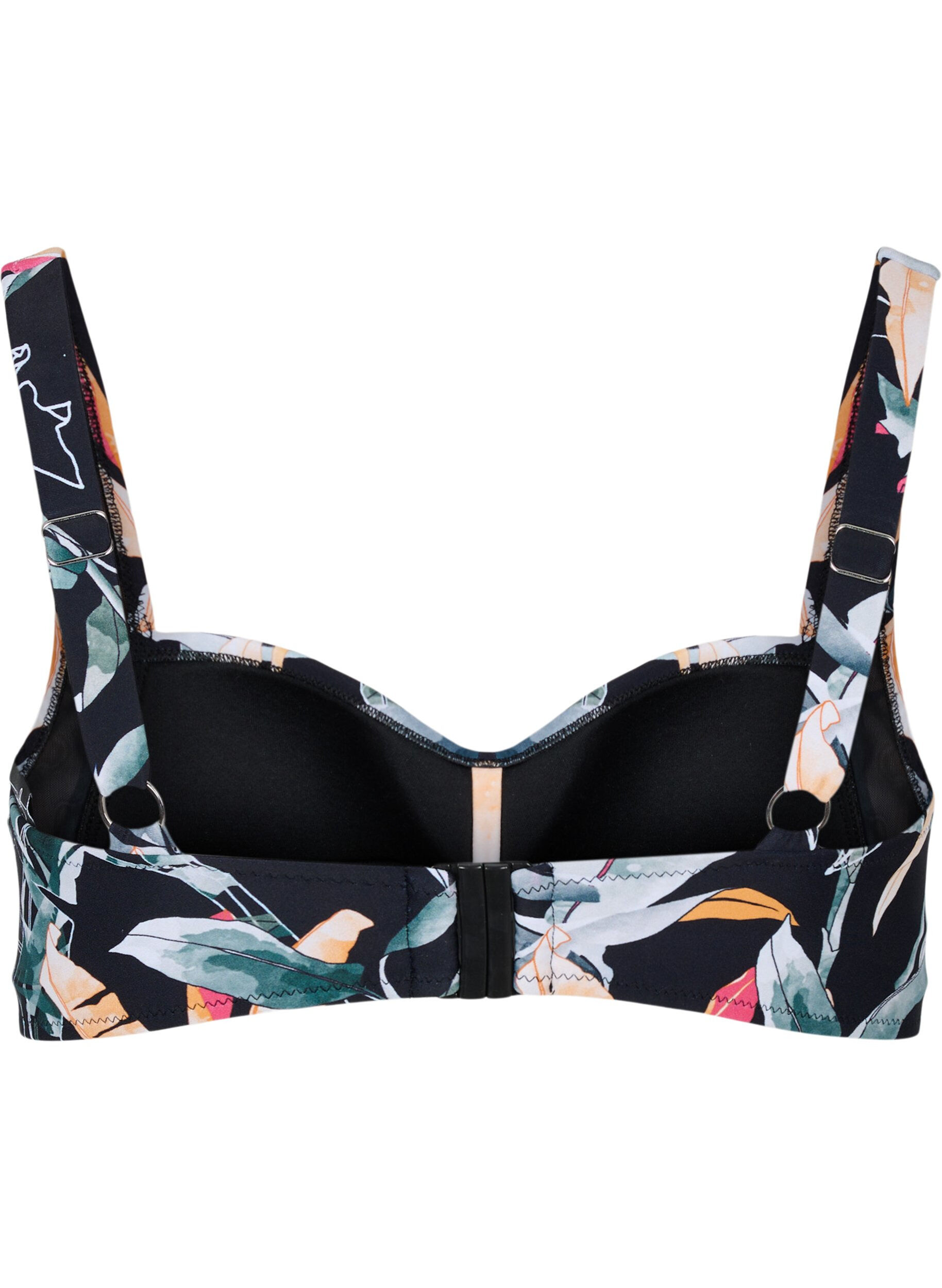 Zizzi Printet bikini overdel, Leaf Print, Packshot image number 1