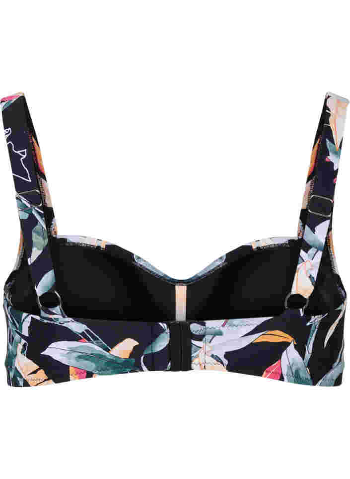 Printet bikini overdel, Leaf Print, Packshot image number 1