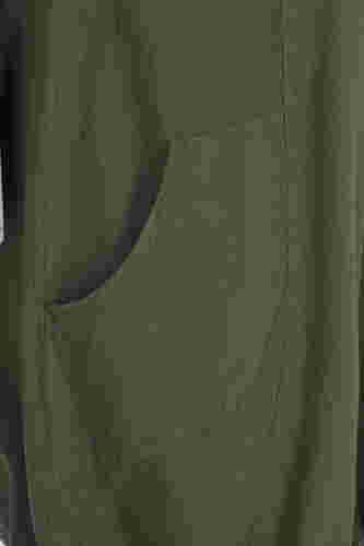 Kortærmet kjole i bomuld, Ivy Green, Packshot image number 2