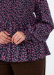 Bluse med smockoverdel og blomsterprint, Bl&aring;, Model image number 3