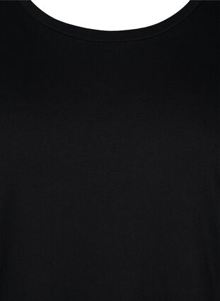 T-shirt kjole i bomuld med slids, Black, Packshot image number 2