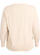 Finstrikket cardigan med rund hals, Beige, Packshot image number 1