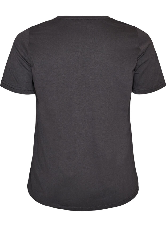 T-shirt med motiv, Gr&aring;, Packshot image number 1