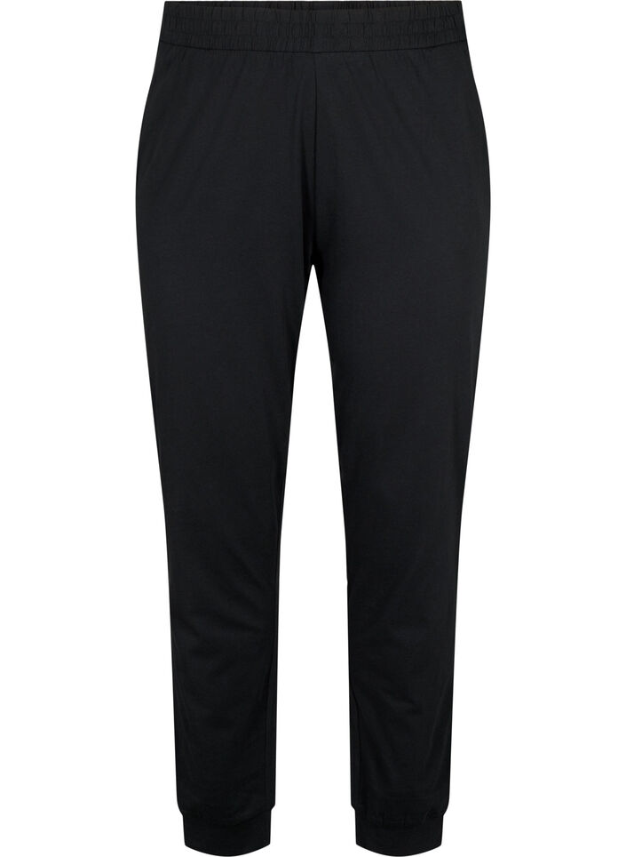 Natbukser i bomuld, Sort, Packshot image number 0