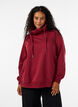 Sweatshirt med h&oslash;j krave og lommer, R&oslash;d, Model image number 0