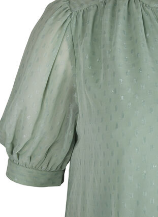 Kjole med korte ærmer og knapper, Chinois Green, Packshot image number 2