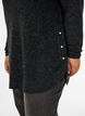 Lang strikbluse med kugleknapper, Gr&aring;, Model image number 3