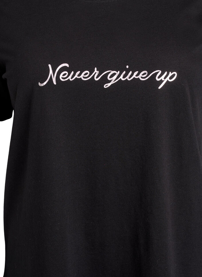 T-shirt med motiv, Sort, Packshot image number 2