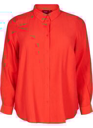 Skjorte med stribet struktur, Rød