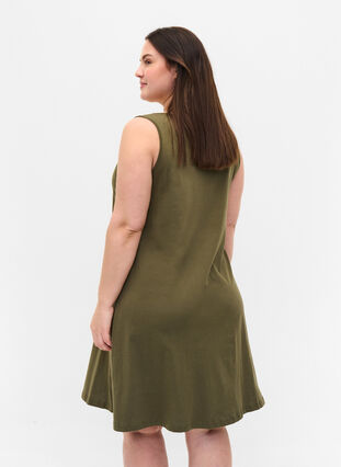 Ærmeløs bomulds kjole med a-shape, IVY DEVOTION, Model image number 1