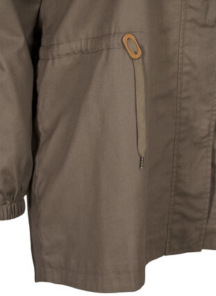 Lang parka jakke med hætte , Bungee Cord , Packshot image number 3