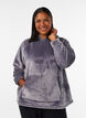 Velour h&aelig;ttetr&oslash;je med k&aelig;ngurulomme, Gr&aring;, Model image number 0