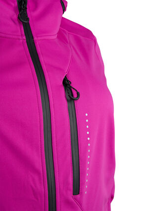 Sporty softshell jakke, Rose Violet, Packshot image number 2