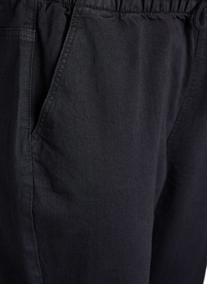 Denimjoggers med lommer, Sort, Packshot image number 2