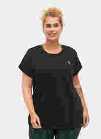 Kortærmet trænings t-shirt, Black, Model