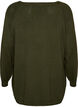 Strikbluse med knapper i siden, Gr&oslash;n, Packshot image number 1