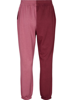 Sweatpants med color-block , Red Mahogany/RoseBr., Packshot image number 1