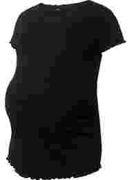 Graviditets t-shirt i rib, Black
